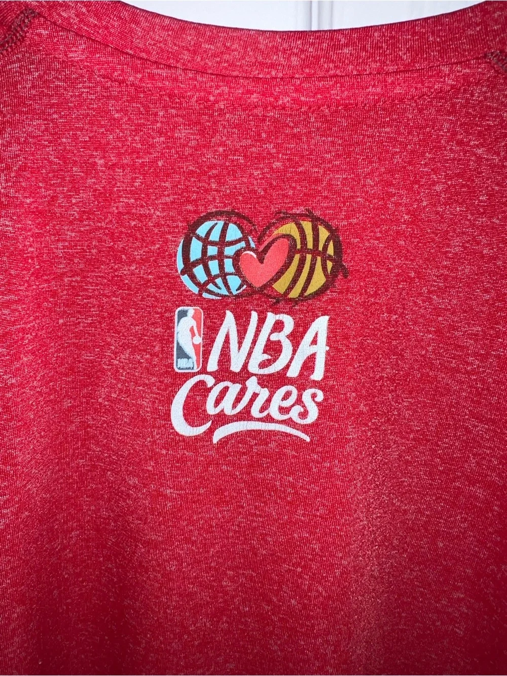 Adidas NBA Cares Men’s 3XLT Red Basketball Graphic T-Shirt Athletic Tee